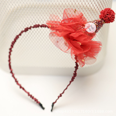Color-block With Sequins Hairband - Hairband - Red - image 13