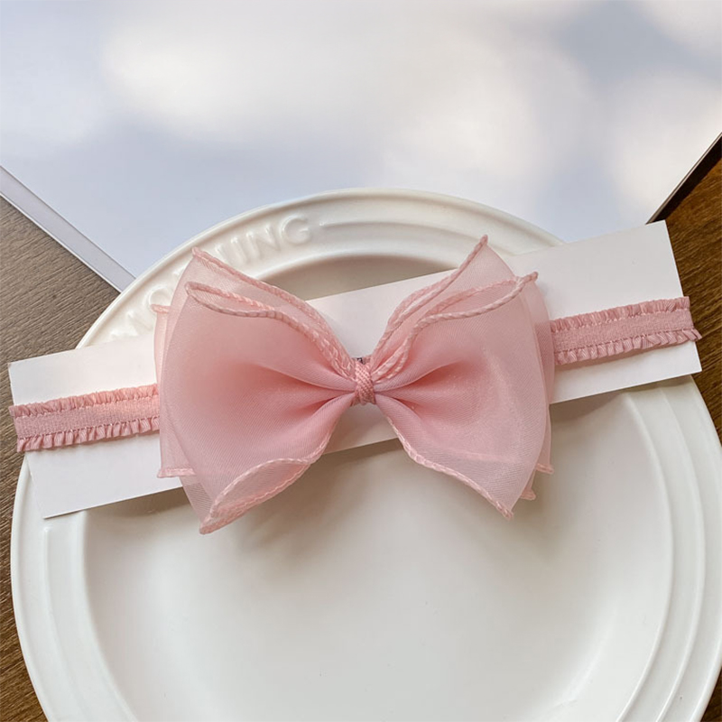 Solid With Bow Hairband - Pink - image 1