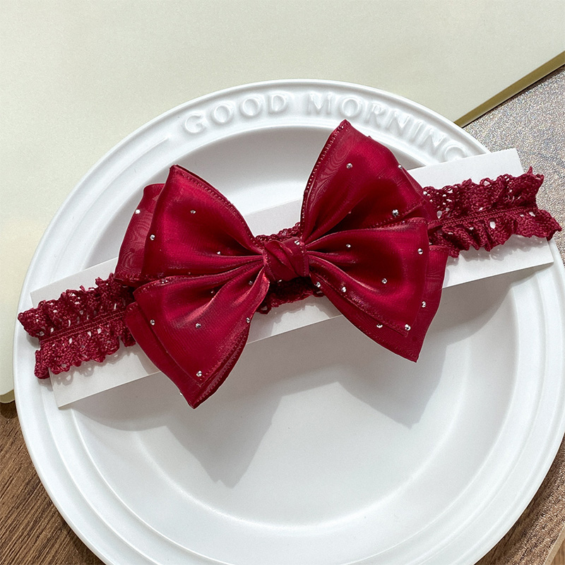 Solid With Bow Hairband - Hairband - Red - image 4