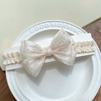 Solid With Bow Hairband - Hairband - Beige - image 6