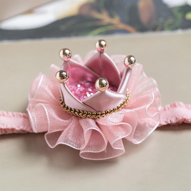 Color-block With Sequins Barrette - Hairband - Pink - image 6