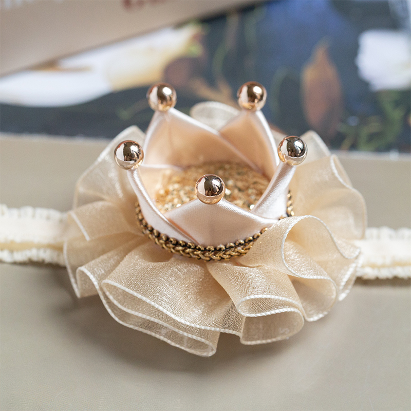 Color-block With Sequins Barrette - Hairband - Golden - image 4
