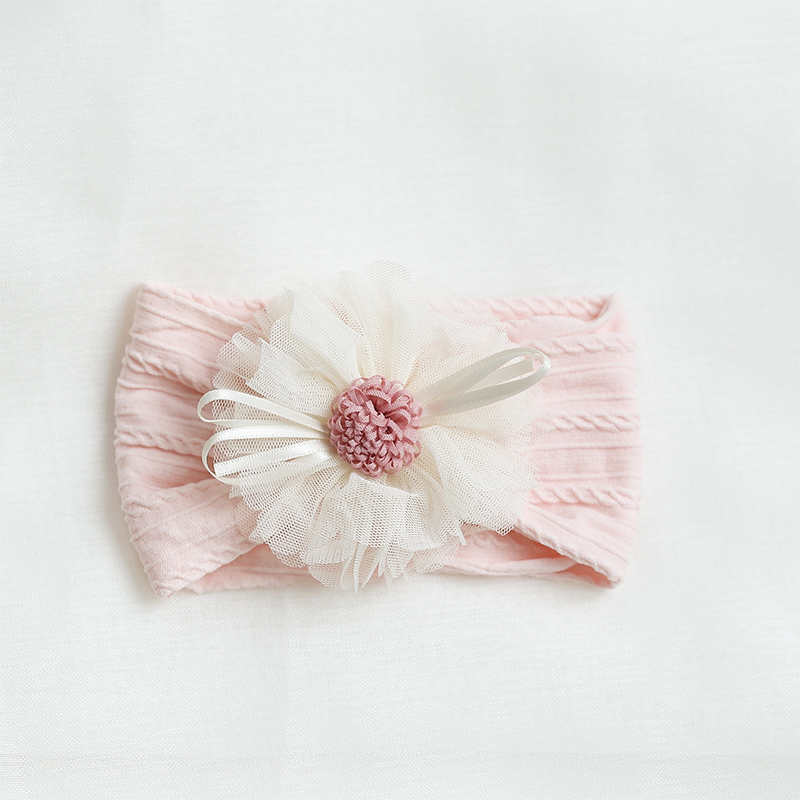 Color-block With Bow Hairband - Light Pink-Beige - image 11