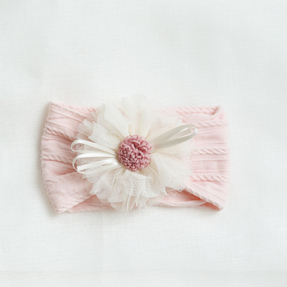 Color-block With Bow Hairband - Light Pink-Beige - image 11