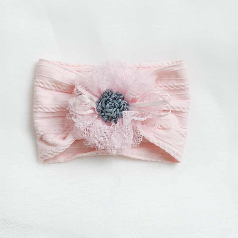 Color-block With Bow Hairband - Light Pink - image 4