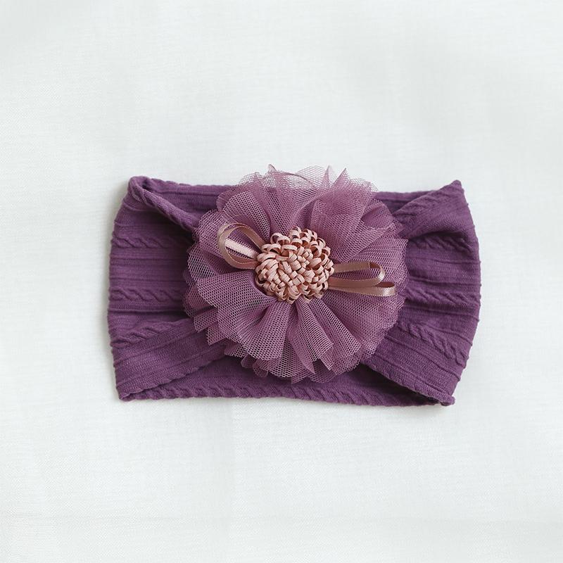 Color-block With Bow Hairband - Purple - image 10