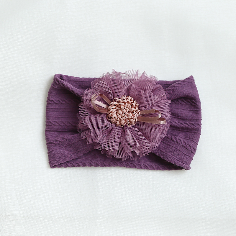Color-block With Bow Hairband - Purple - image 10
