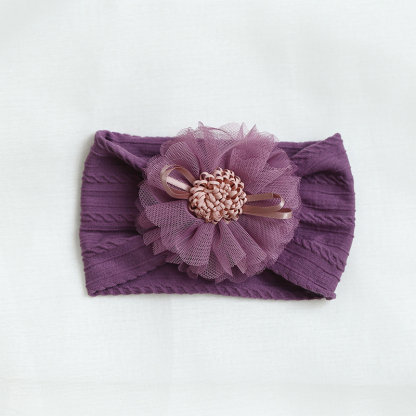 Color-block With Bow Hairband - Purple - image 10