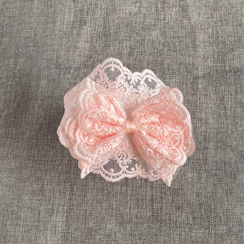 Solid With Bow Hairband - Pink - 3-24M - image 3