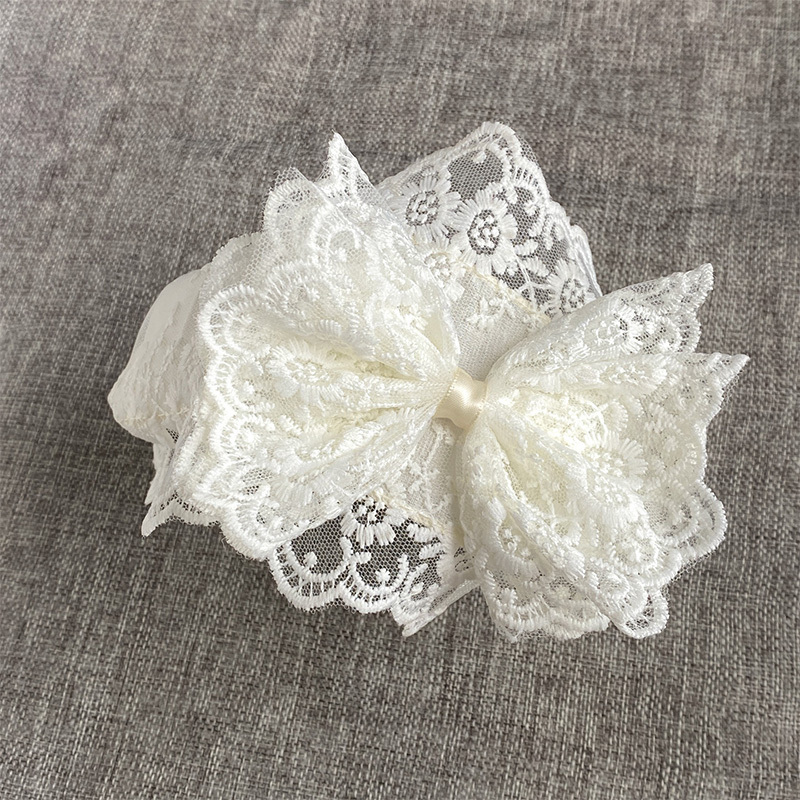 Solid With Bow Hairband - Beige - 3-24M - image 1