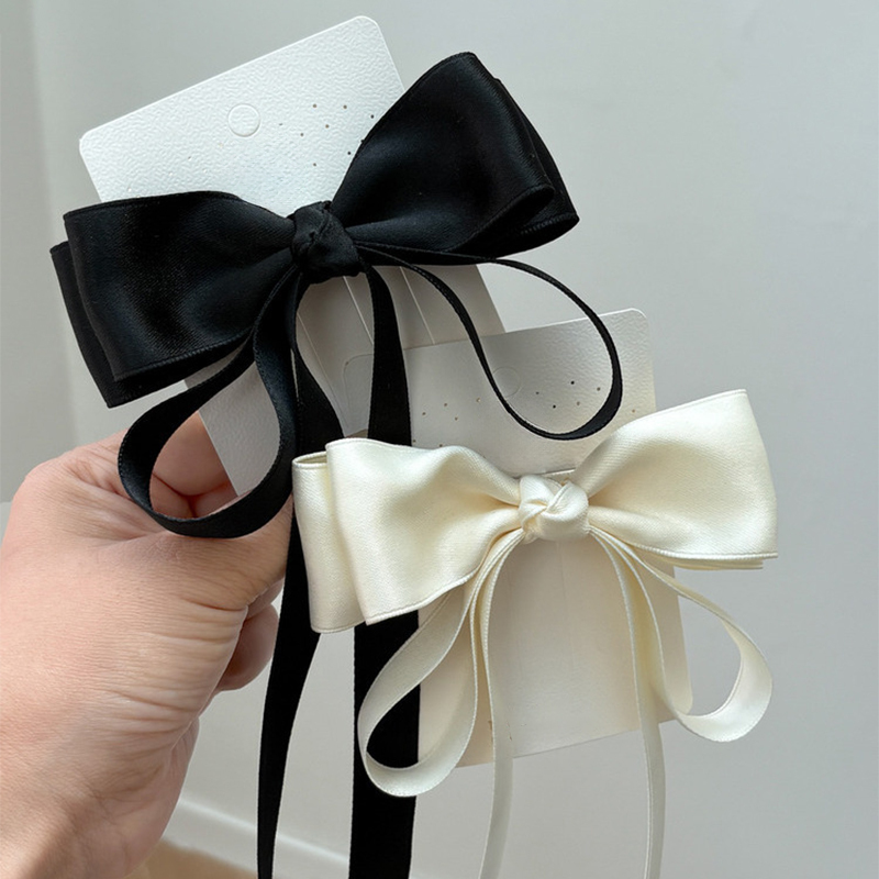 Solid With Bow Barrette - image 1