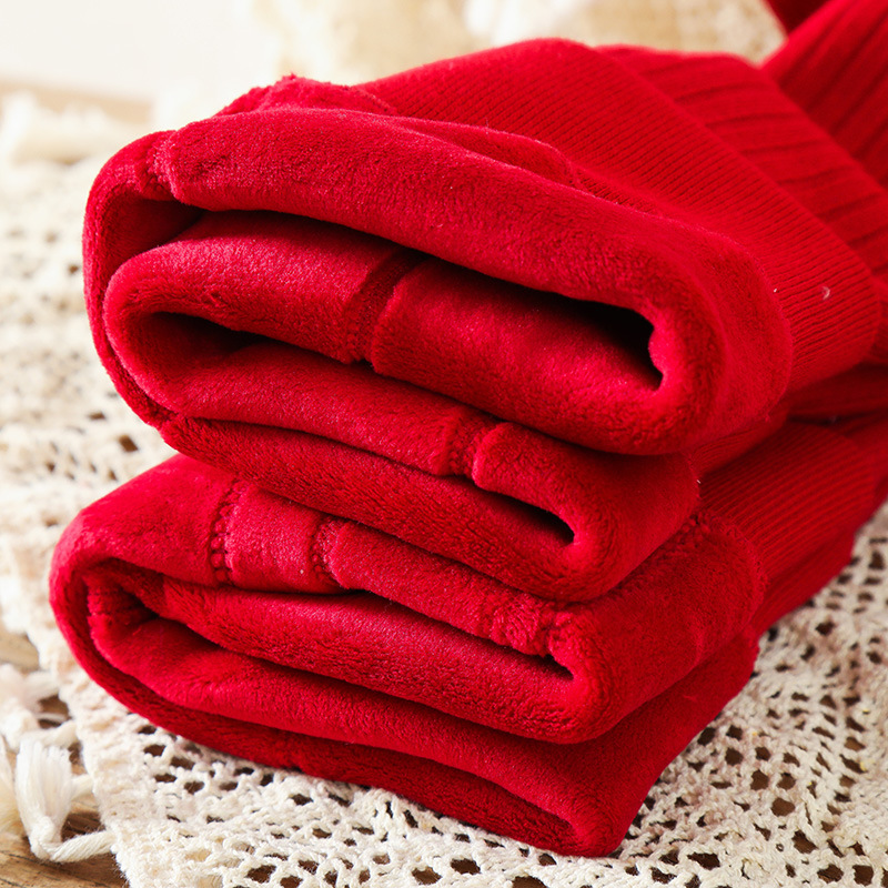 Solid With Bow Lace Thermal Leggings - image 6