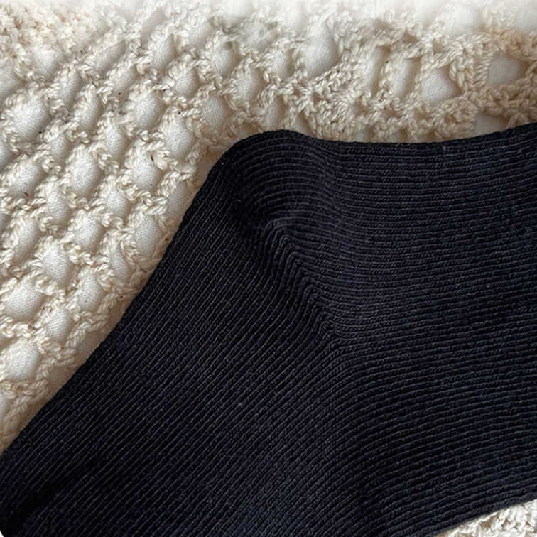 100% Cotton Solid With Bow Socks - image 4