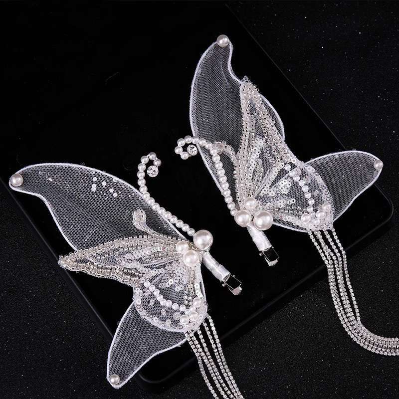 Solid With Pearls Barrette - image 2