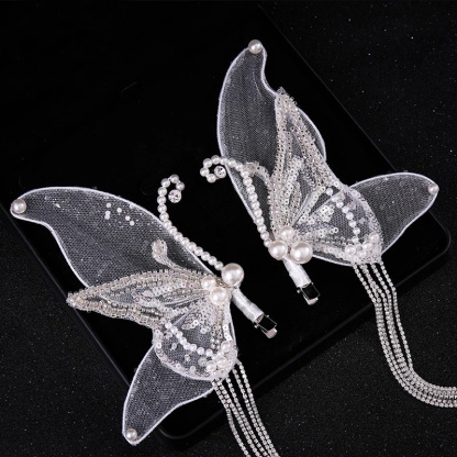 Solid With Pearls Barrette - image 2