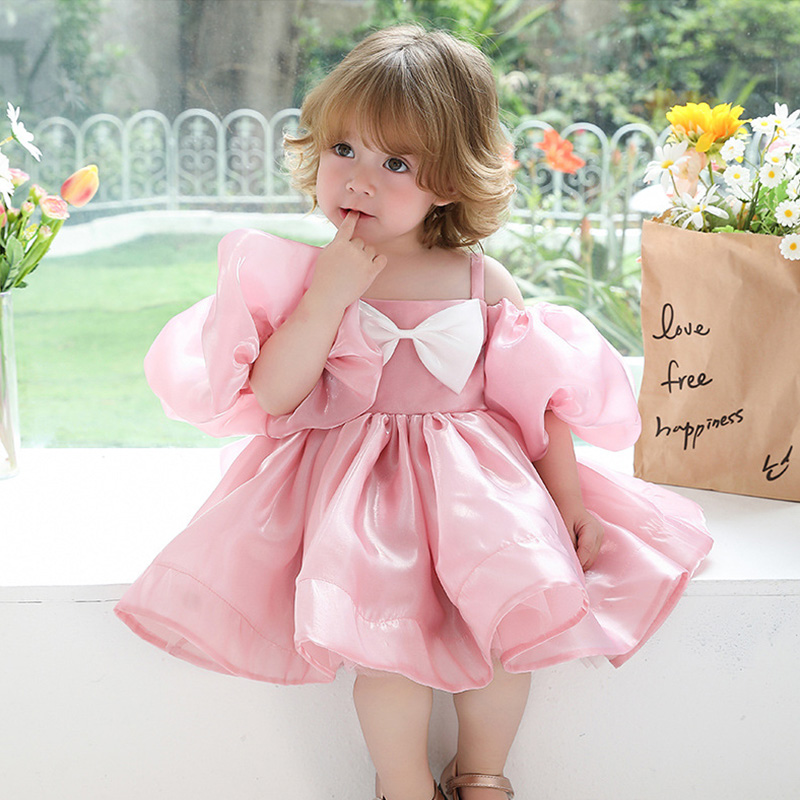 Organza Bow Gallus Midi Dresses - image 2