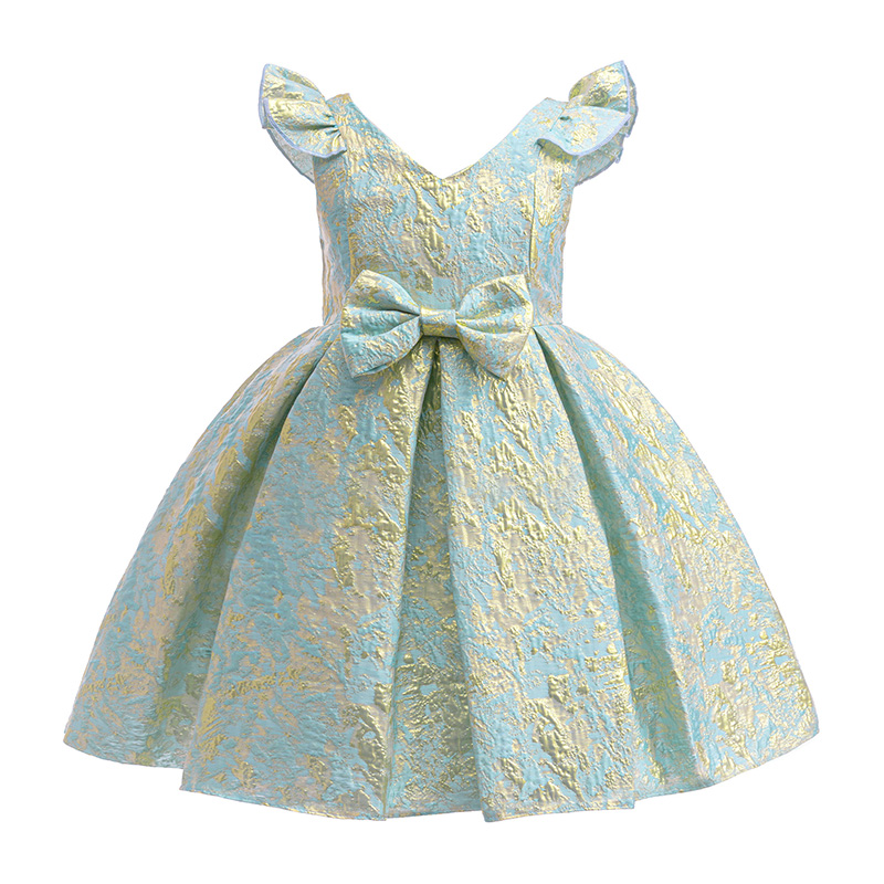 [Archive Sale] Jacquard Bow Short Sleeves Midi Dresses - image 4