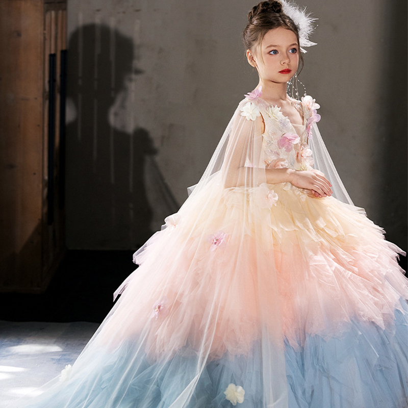 Mesh Rosette Folds Long Sleeves Maxi Dresses - image 3