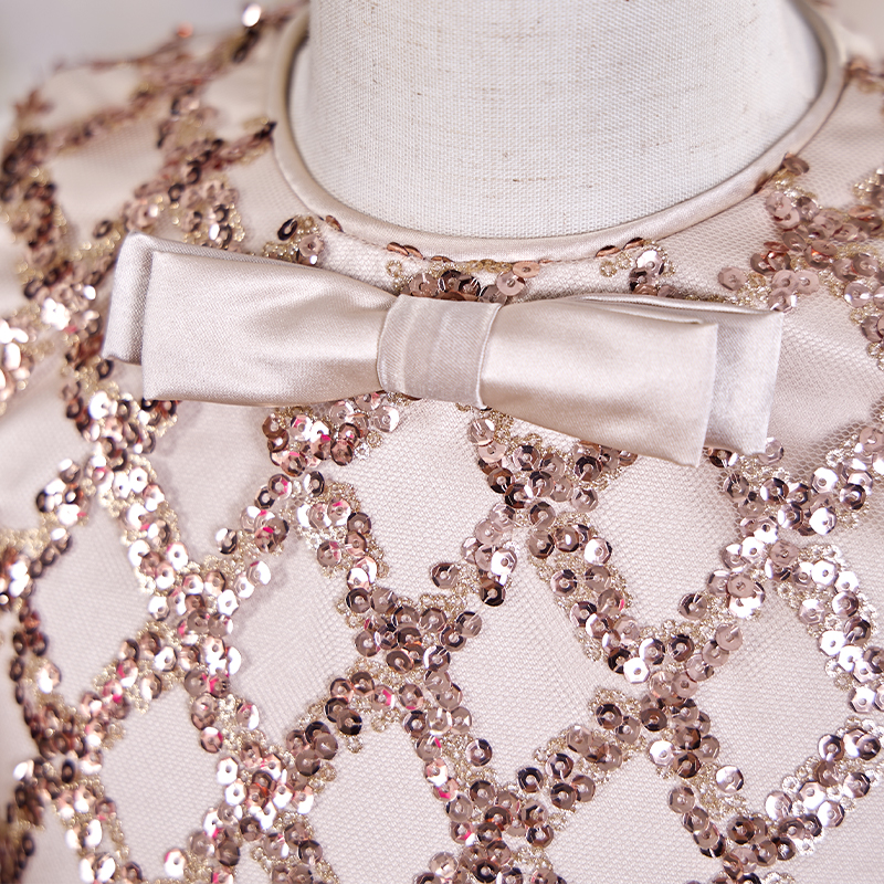 Sequins Bow Folds Sleeveless Midi Dresses - image 7