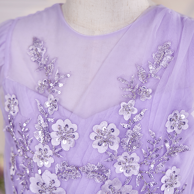 Mesh Folds Rosette Sleeveless Maxi Dresses - image 4