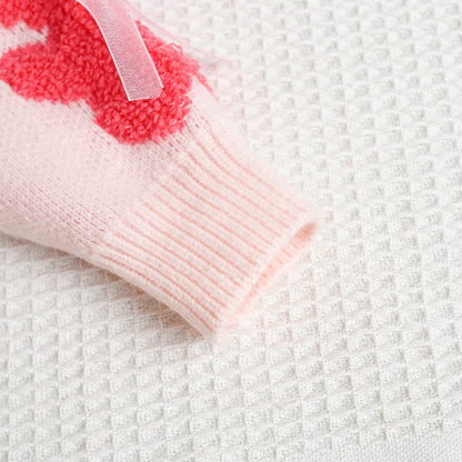 Acrylic Little Bear Bow Long Sleeves Midi Two-piece Set - image 23