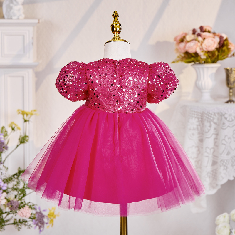 Mesh Bow Short Sleeves Midi Dresses - image 2