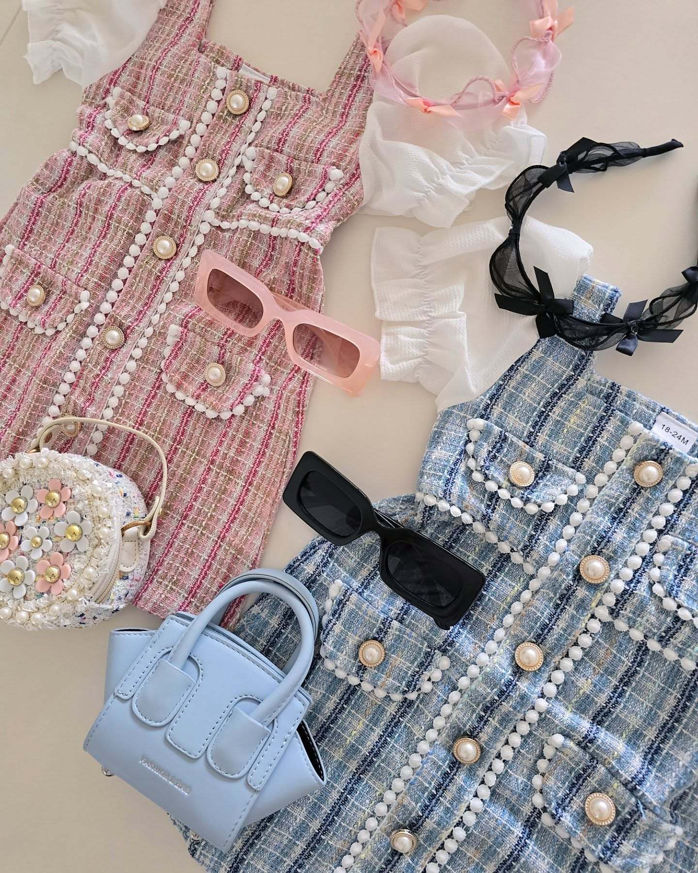 Tweed Split Joint Short Sleeves Midi Dresses - image 2