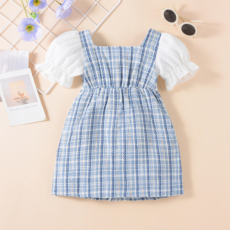 Tweed Split Joint Short Sleeves Midi Dresses - image 14