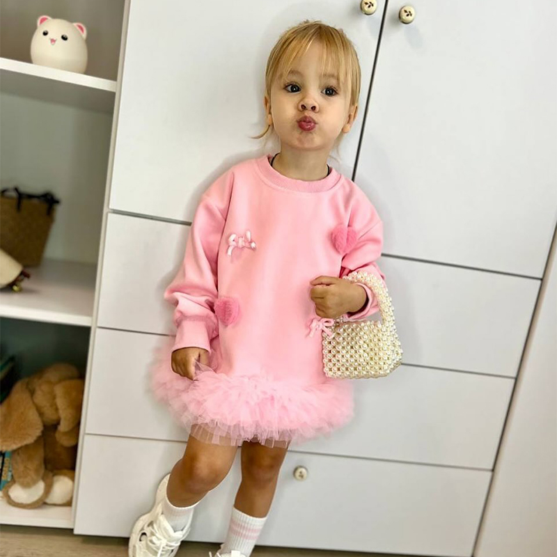 Fleece Pendant Long Sleeves Midi Two-piece Set - image 4