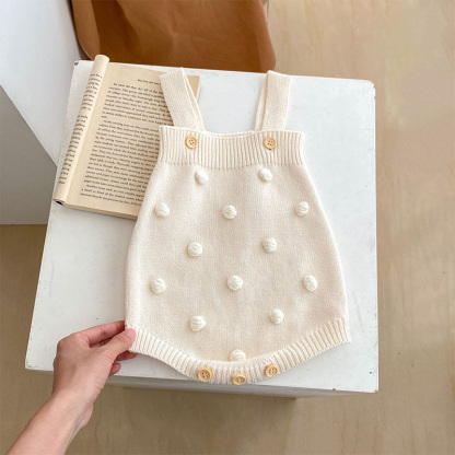 Knitting Sleeveless Regular Bodysuit - Beige - 2-3Y - image 1