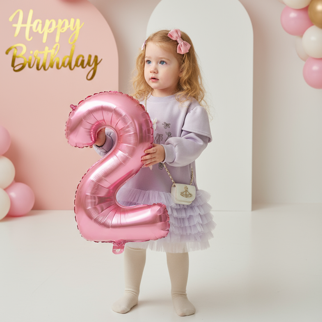 Fleece Split Joint Long Sleeves Midi Dresses - Purple - 7-8Y - image 1