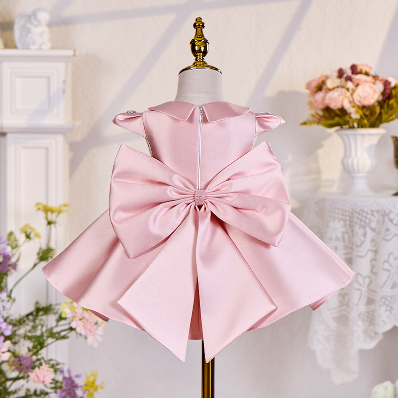 Satin Sequins Short Sleeve Mid-long Dresses - image 2