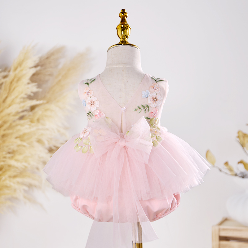 Mesh Applique Sleeveless Shorts Bodysuit - image 4