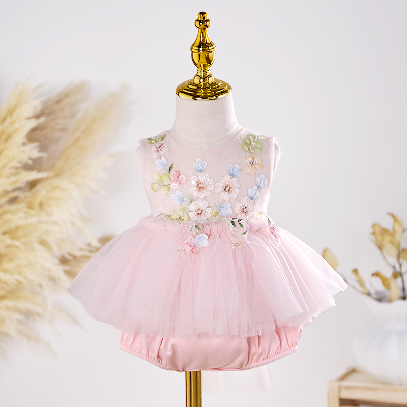 Mesh Applique Sleeveless Shorts Bodysuit - image 3