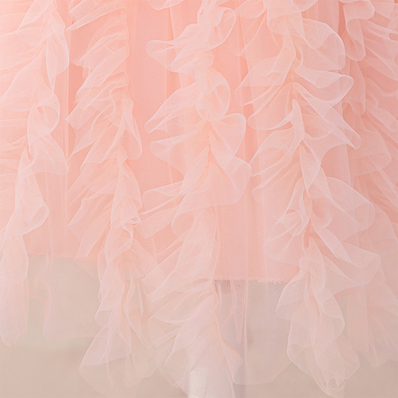 Mesh Folds Sequins Sleeveless Mid-long Dresses - image 7