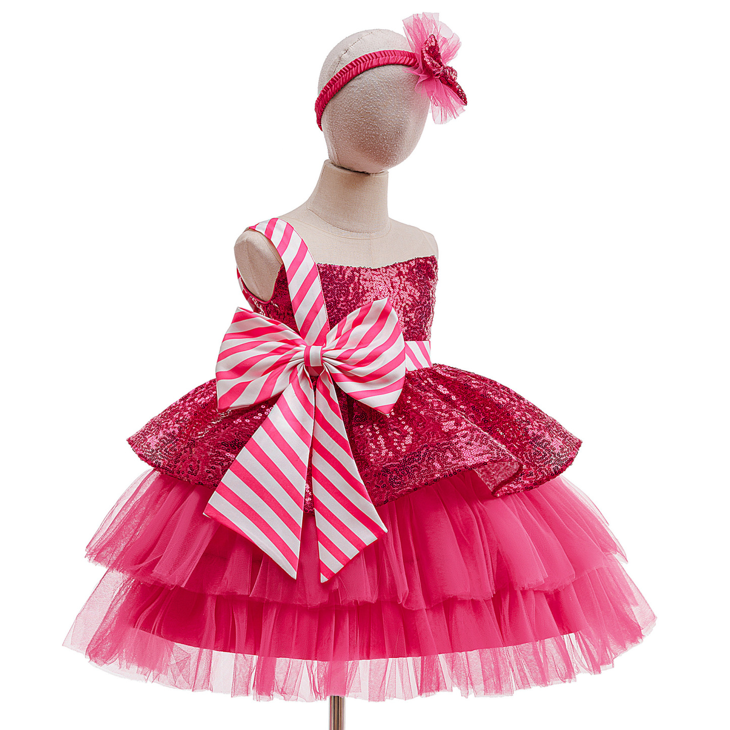 [Archive Sale] Mesh Folds Sequins Sleeveless Mid-long Dresses - image 3