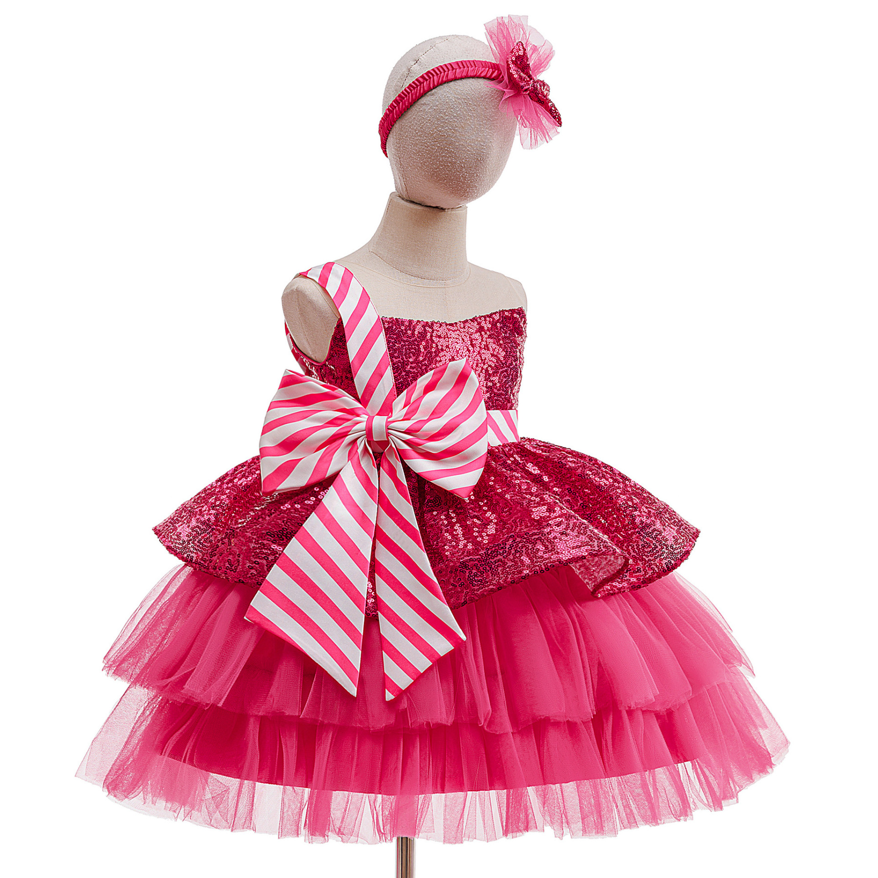 [Archive Sale] Mesh Folds Sequins Sleeveless Mid-long Dresses - image 3