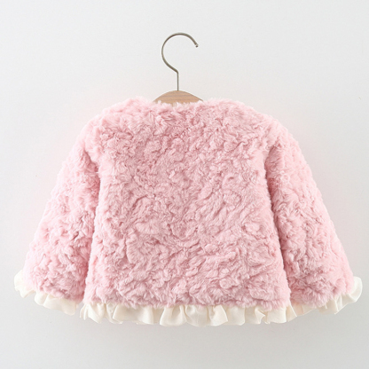 Faux Fur Flouncing Long Sleeve Regular Outerwear - image 10