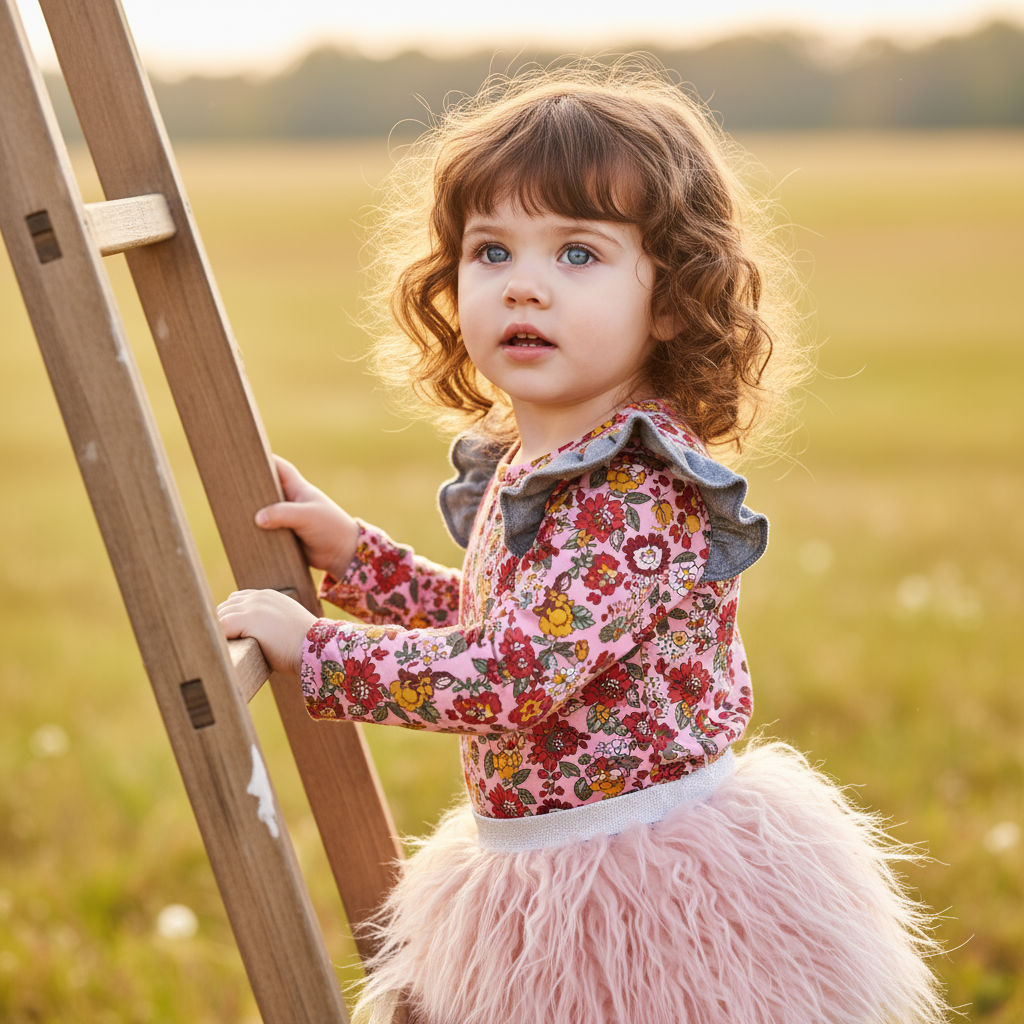 Faux Fur Fluffy Short Skirts - Pink - 9-10Y - image 1