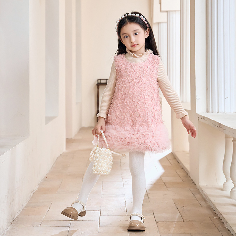 Faux Fur Split Joint Sleeveless Midi Dresses - image 14