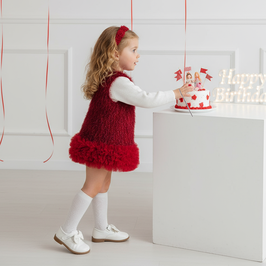 Faux Fur Split Joint Sleeveless Midi Dresses - image 8