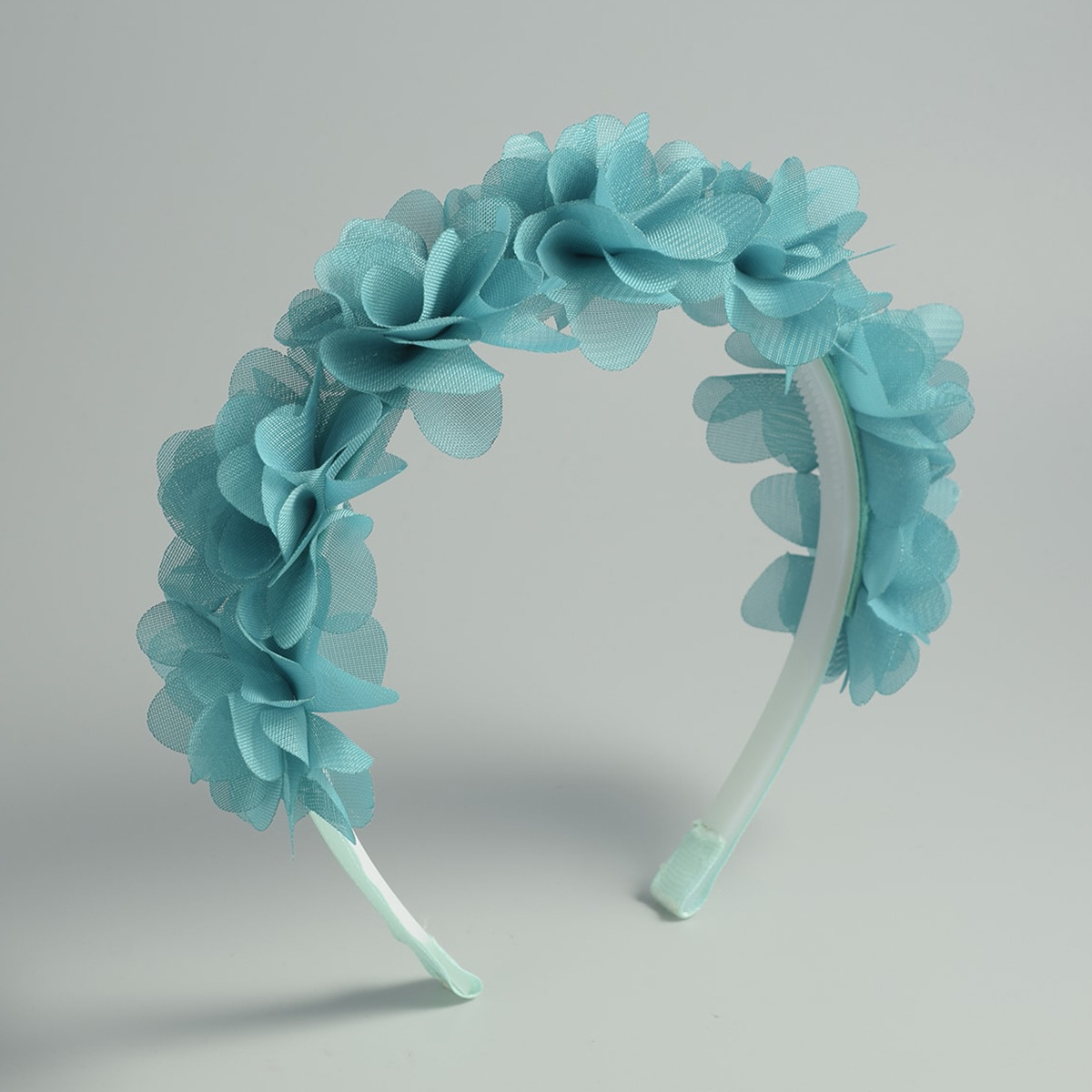 Solid With Flower Applique Hairband - Green - image 2