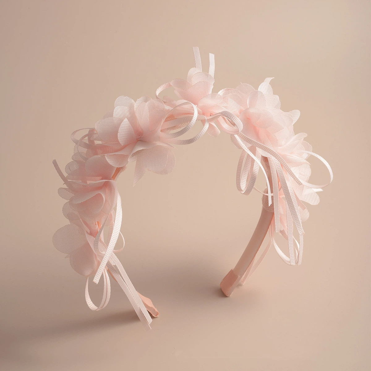 Solid With Flower Applique Hairband - Pink 2 - image 5