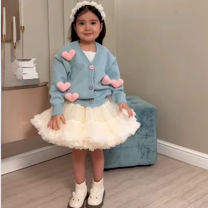 Knitwear Rosette Long Sleeve Midi Two-piece Set - image 5