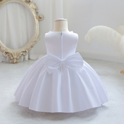 Satin Rosette Sleeveless Midi Dresses - image 12