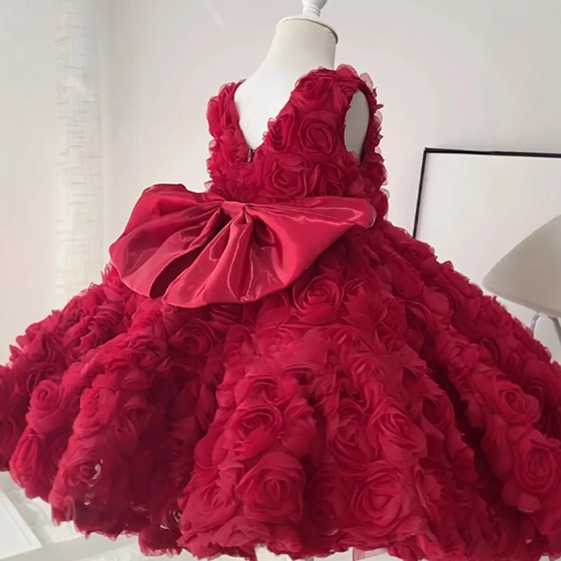 Chemical Fiber Blend Rosette Sleeveless Midi Dresses - image 2