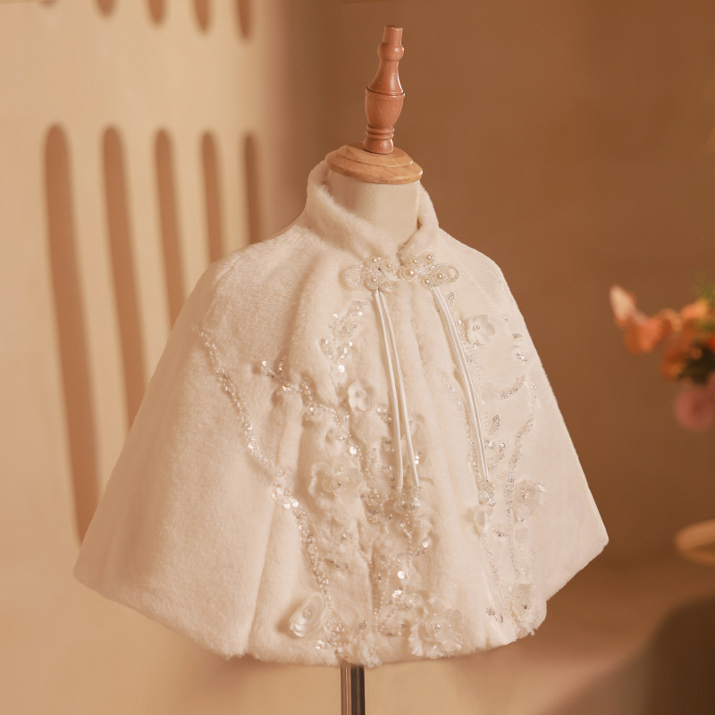 [Archive Sale] Angora-blend Panel Regular Outerwear - White - 110cm - image 1