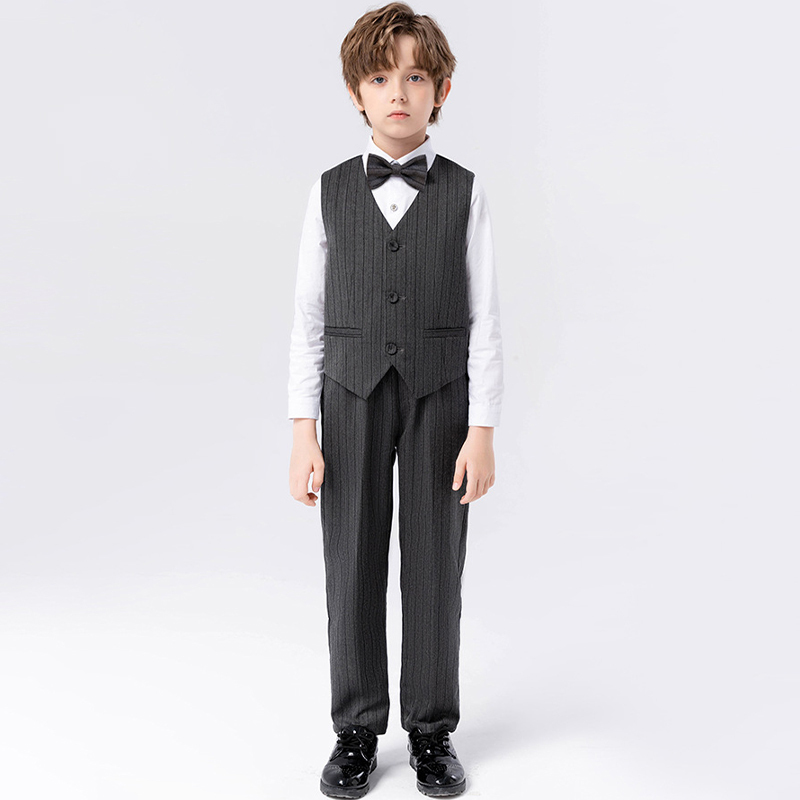 Chemical Fiber Blend Bow Regular Sleeve Regular Formal Suit - image 9