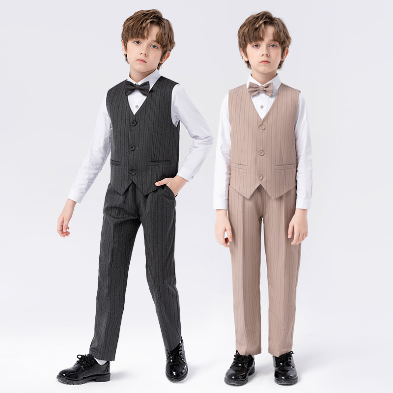 Chemical Fiber Blend Bow Regular Sleeve Regular Formal Suit - image 1