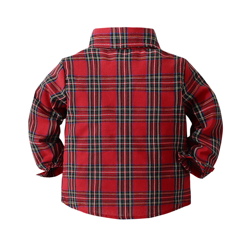 Cotton-blend Bow Overalls Long Sleeve Regular Two-piece Set - image 4